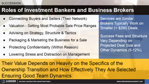 Roles of Investment Bankers and Business Brokers Thumbnail