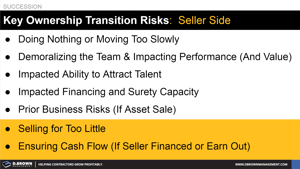 Ownership Transition - Key Seller Risks Thumbnail