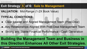Contractor Exit Strategy 5 of 6: Sale to Management Thumbnail